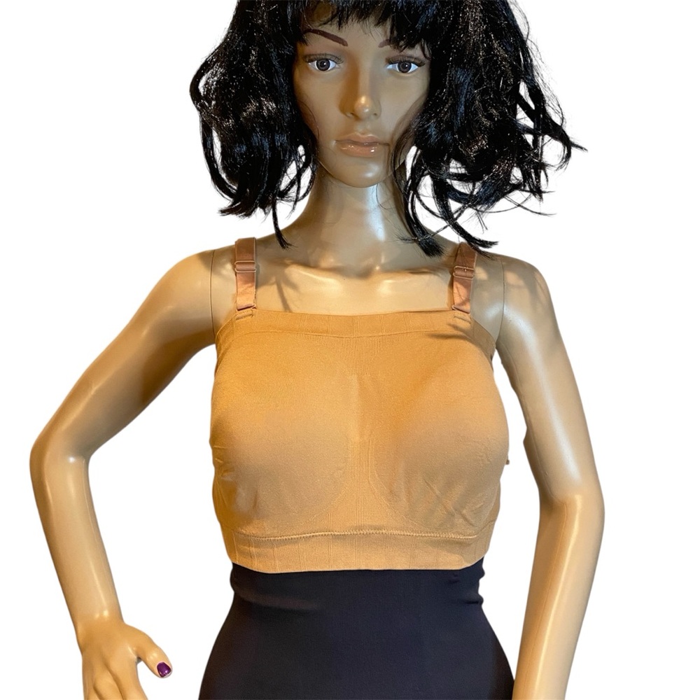 Truekind Convertible Strapless Bandeau Bra Dark Beige Latte Size XL NWT